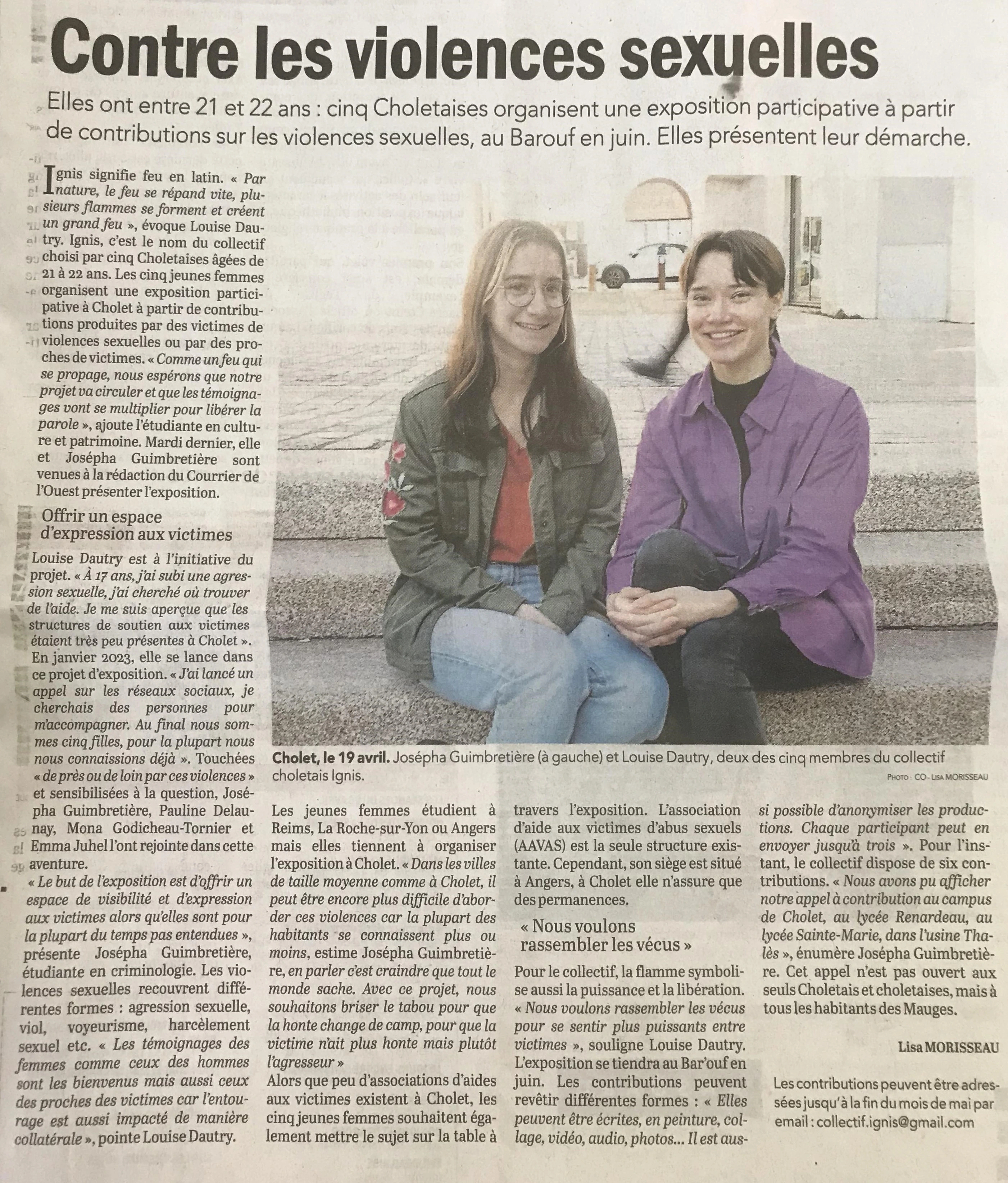 Courrier de l'ouest - 25/04/2023 Courrier de l'ouest - 25/04/2023